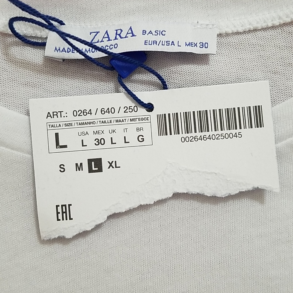ZARA 'Yesterday I listened to a Great Song...' graphic print tee Lg. pop culture - Picture 3 of 7